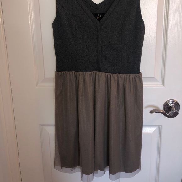 JACK SLEEVELESS DRESS WITH TULLE SKIRT🩶🤎 - Picture 5 of 5